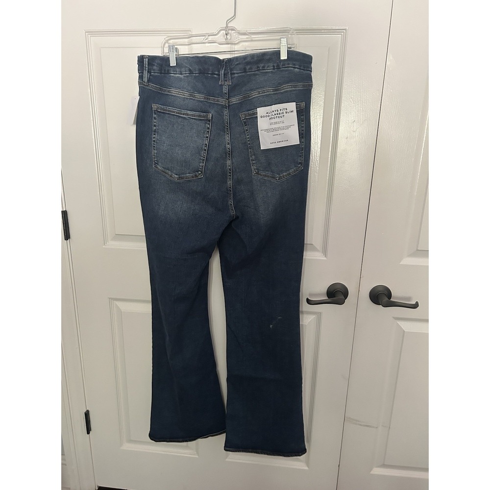 NWT Good American Women's Jeans Classic Slim Bootcut Size 20-26 Inseam In Pics - Picture 6 of 9